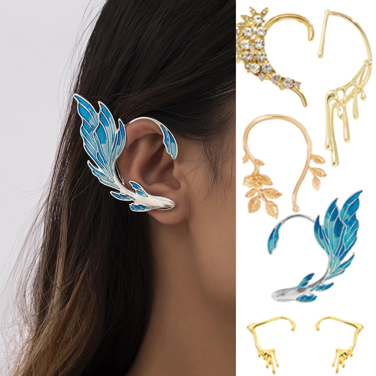 Ear Cuff No Piercing Special Occasion Earrings - Shadow in the Water –  fraggather.com