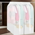 thumbnail image 1 of Cheers US Extra Large Clear Hanging Garment Bags for Closet Storage Bottom Enclosed Garment Rack Cover Sealed Wardrobe Clothes Protector for Coats, Suits, Dresses, 1 of 7