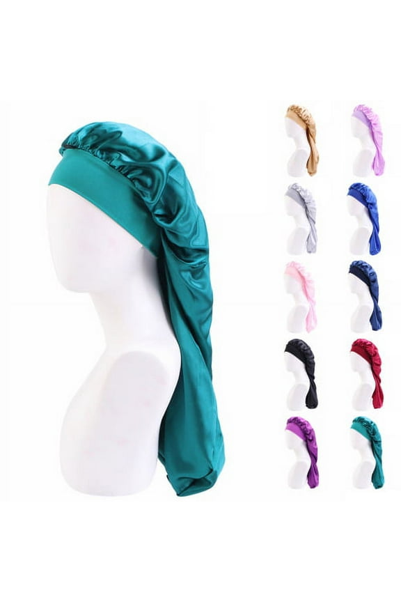 Extra Long Satin Bonnet Sleep Cap Long Bonnet for Braids Hair Loose Cap