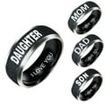 thumbnail image 1 of Cheers.US Fashion Mom Dad Daughter Son Letters Ring Custom Engraving Family Member Ring Birthday Jewelry for Mother's Day Gift, 1 of 5