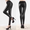 thumbnail image 1 of Cheers.US Faux Leather Leggings for Women High Waisted Pleather Pants Stretch Tights, 1 of 7