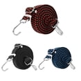thumbnail image 1 of Cheers.US Flat Bungee Cords Elastic Straps with Hooks Heavy Duty Cord for Luggage Tarpaulin Tent Boat Bike Trolley and Trucks Waterproof Hardware Tools for Camping Rack Roof Trailer and Cargo, 1 of 6