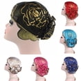 thumbnail image 1 of Cheers.US Flower Hat Women Bonnet Turban Muslim Hair Loss Chemo Cap Hijab Head Scarf Wrap, 1 of 2