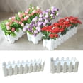 thumbnail image 1 of Cheers.US Flower Pot Wooden Fence Hanging Garden Basket Planter Plant Boxes Home Decor, 1 of 7