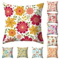 thumbnail image 1 of Cheers US Flower Throw Pillow Covers 18 x 18 Inch Floral Decorative Throw Pillow Cases Soft Outdoor Cushion Covers for Sofa Couch Bedroom Home Decor, 1 of 2