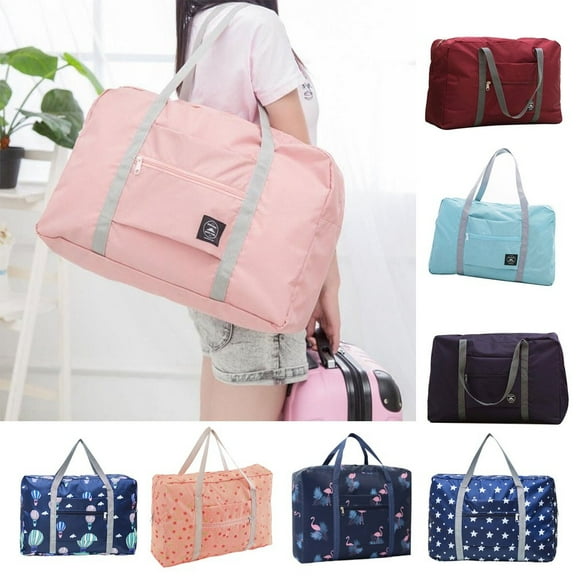 Cheers.US Foldable Travel Bag Luggage Storage for Sports Gym Water Resistant Nylon Canvas Duffel for Men, Women