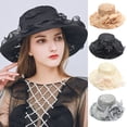 thumbnail image 1 of Cheers.US Foldable Women Lace Kentcky Derby Fascinator Lady Cocktail Tea Party Church Wedding Bridal Flower Hat, 1 of 6