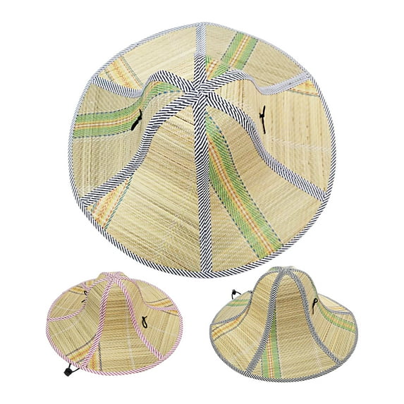 Cheers US Folding Men's Straw Fishing Hat Hat Summer Sun Hat UV Waterproof for Safari Fishing Cap