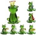 thumbnail image 1 of Cheers.US Frog Sculpture Statue, Personalized Animal Collectible Figurines Mascot Frog Glass Crafts for Shelves Table Desk Decor, 1 of 5