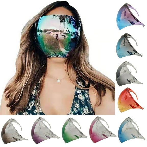 Cheers.US Full Face Sunglasses,Oversized Polarized Face Shield Tinted Face Shield,Visor Sunglasses,Mirrored Face Shield Anti-fog