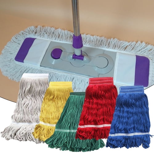 Mop Heavy Duty Industrial Cotton Mop with Long Handle,Looped-End