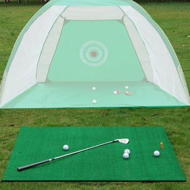 Cheers.US Golf Mat Residential Practice Hitting Mat with Rubber Tee Holder Golf Cage Grass Pad Swing Practice Trainer Mat