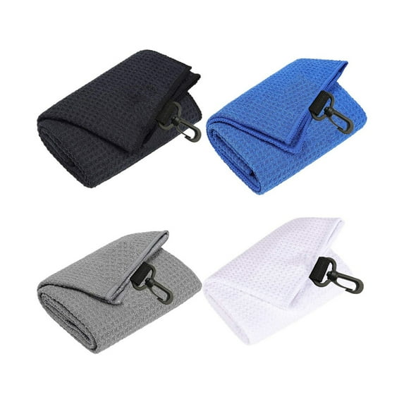 Cheers.US Golf Towels, Microfiber Fabric Waffle Pattern with Black Heavy Duty Carabiner Clip, Golf Towels for Golf Bags for Men