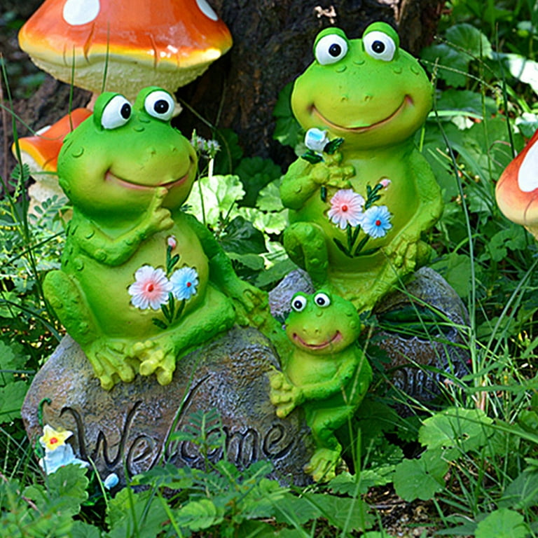 Cheers US Green Frog Sitting Statue, Frogs Garden Decor Statues for Yard  and Garden, Indoor Outdoor Decoration Sculpture 