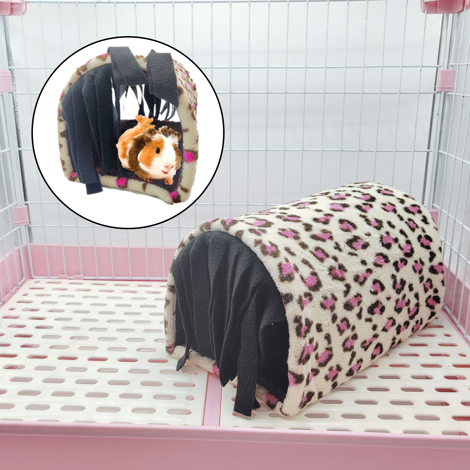Image showcasing Cheers.US Guinea Pig Bed Cave Cozy Hamster House Large Hideout for ...