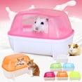 thumbnail image 1 of Cheers.US Hamster Bath House Sauna Toilet Bathroom Sandbox Sand Room Bath House Rat Hideout Nest Cave Cage Hut for Rat, Chinchilla, Gerbil, 1 of 3