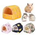 thumbnail image 1 of Cheers.US Hamster House Semi-closed Printing Big Space Cold Protection Soft Rest And Sleep Cloth Feather Pattern Squirrel Bed for Winter, 1 of 1
