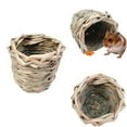 thumbnail image 1 of Cheers.US Hamster Nest Chew Toy Natural Grass Hand Woven Straw Nest Small Pet Hideout Tunnel Bed Cage Accessories,Warm, Comfortable, Breathable Suitable for Many Small Pets, 1 of 20