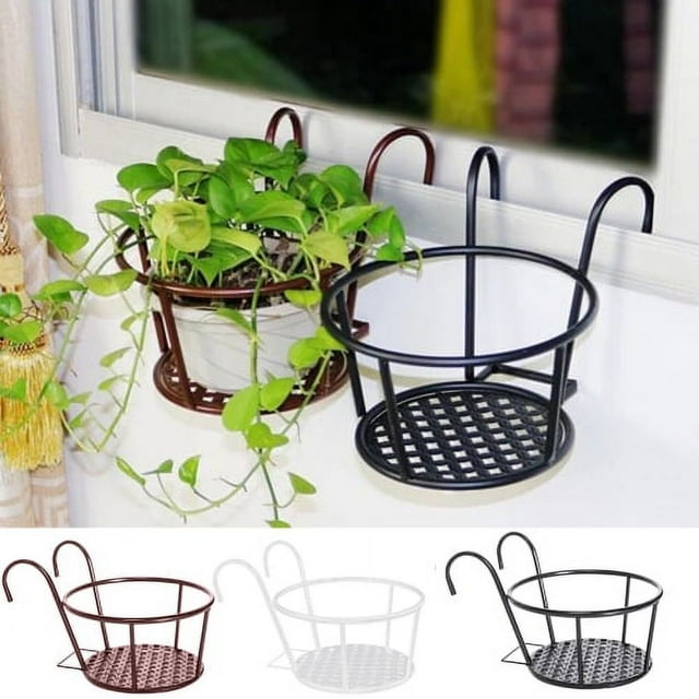 Cheers.US Hanging Basket 22 cm x 18 cm x 22 cm Iron Plant Stand & Rack with Rustproof