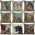 thumbnail image 1 of Cheers US Horse Pillow,Home Decorative Throw Pillow Cover Indian Horse Cotton Linen Cushion for Couch/Sofa/Bedroom/Livingroom/Kitchen/Car 18 x 18 inch Square Pillow case, 1 of 2