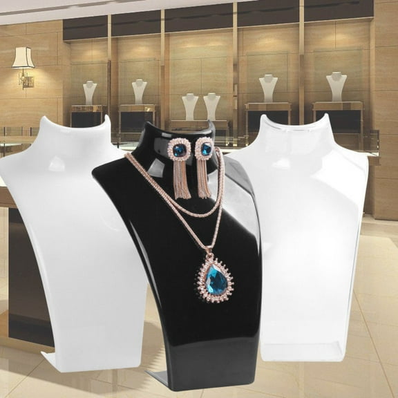 Cheers.US Jewelry Display, Pendant Necklace Holder Mannequin Head Jewelry Display Stand, Bust Earrings Plastic Mannequin Stand