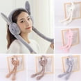 thumbnail image 1 of Cheers.US Jumping Earmuffs Fine Plush Cold-resistant Rabbit Design Winter Warm Ear Warmer for Outdoor, 1 of 7