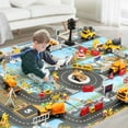 thumbnail image 1 of Cheers.US Kids Carpet Playmat,Thin Kid Fabric for Toy Cars,Great For Playing With Cars and Toys,Boys and Girls Educational Urban Construction Engineering Play Mat- Learn and Have Fun Safely, 1 of 7