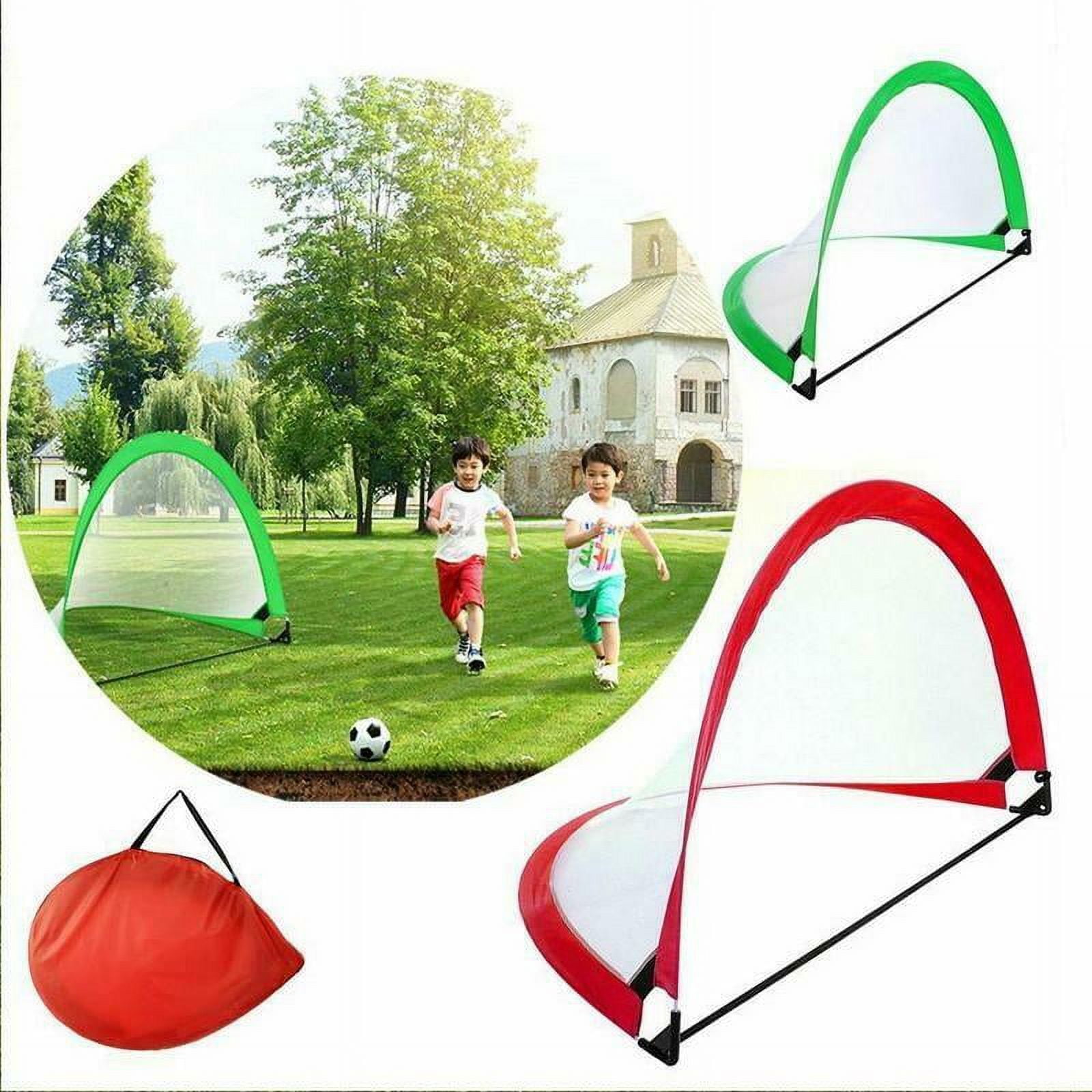 Cheers.US Kids Childs Football Training Soccer Pop Up Goal Post NET Outdoor Garden Toy