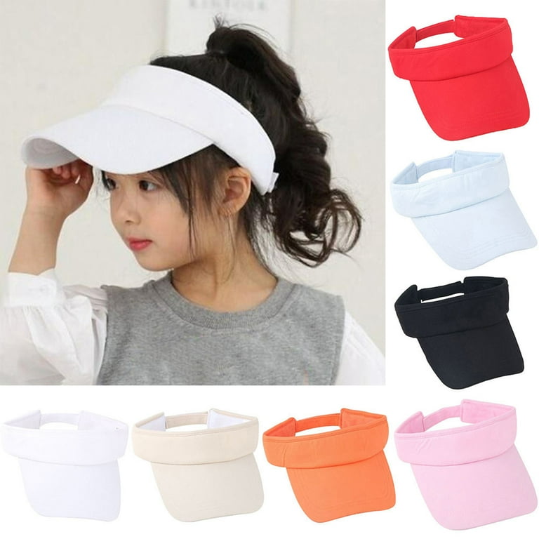 Kids Sports Sun Visor Hats Empty Top Baseball Cap