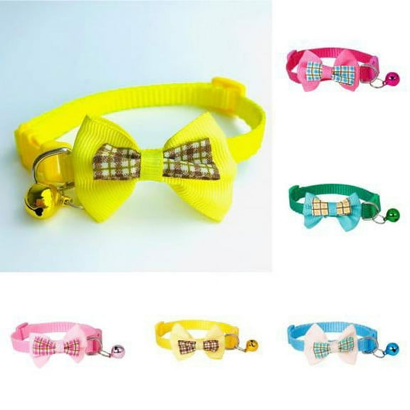 Cheers.US Kitten Collar with Bell Adjustable Size Pet Accessories Cat Dog Collar Breakaway,Pet Collar is Skin-Friendly and with Adjustable Buckle,Make the Pet Comfortable to Wear for Dog and Cat
