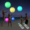 thumbnail image 1 of Cheers.US LED Beach Balls Glow in Dark Party Supplies, Inflatable Light up Ballon Floating Pool Light with Remote Beach Game Pool Toy Kickball for Neon Party Decoration, 1 of 7