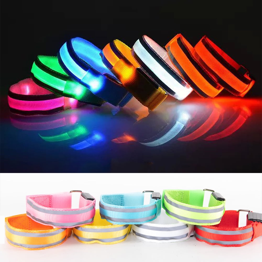 Cheers.US LED Glow Bracelets Light Up Wristbands Flashing Arm Wrist