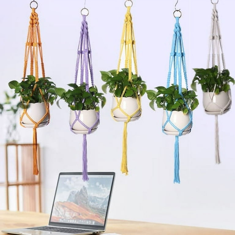 3Pack Macrame Plant Hanger Indoor Outdoor Wall Hanging Planter Basket Flower Pot Holder Boho Home Decor Cotton Rope 4 Legs 41 Inch 3Pack Macrame Plant Hanger Indoor Outdoor Wall Hanging Planter Basket Flower Pot Holder Boho Home Decor Cotton Rope 4 Legs 41 Inch