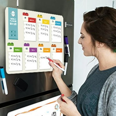 Cheers US Magnetic Dry Erase Calendar for Fridge, Large Monthly Refrigerator Whiteboard Calendar, Weekly Magnet Planner, Notepad to-Do List, Wall & Fridge Family Calendar