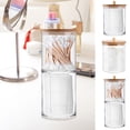 thumbnail image 1 of Cheers.US Makeup Cotton Round Holder, Clear Diamond Pattern Cotton Pads Organizer Container Display Stand Cosmetic Makeup Storage Box with Lid - Clear, 1 of 7