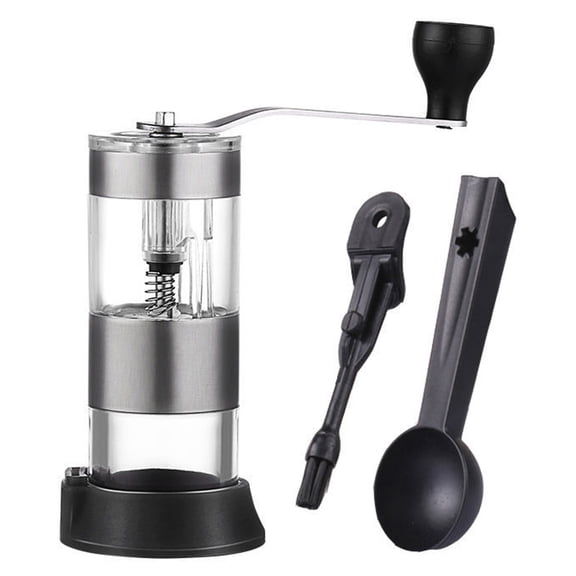 Cheers US Manual Coffee Grinder, Portable Hand Coffee Grinder with Adjustable Conical Ceramic Burr, Triangular and with Handle Mill for Precision Brewing