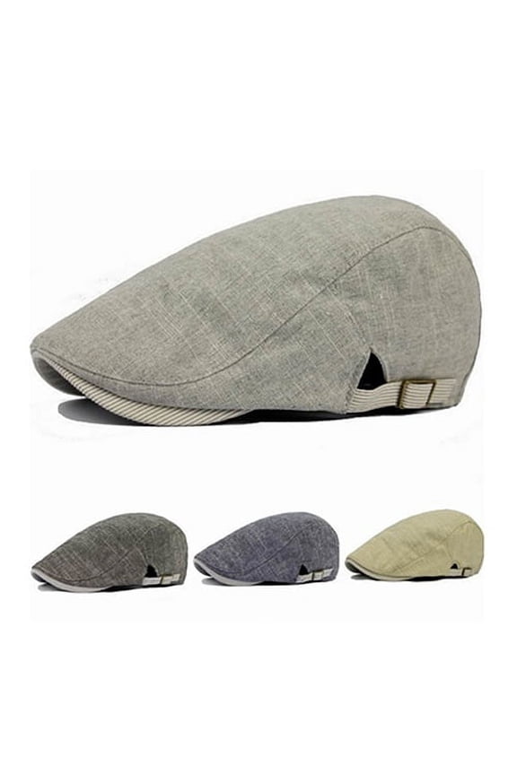 Men Vintage Cowboy Retro Cotton Cap Duckbill Beret Sunhat Casual Hip Hop Hat