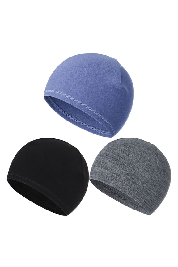 Men Women Multifunctional Lightweight Beanie Hat Solid Color Elastic Helmet Liner Warm Thickening Windproof Soft Beanie Outdoor Headgear for Outdoor Skiiing Riding