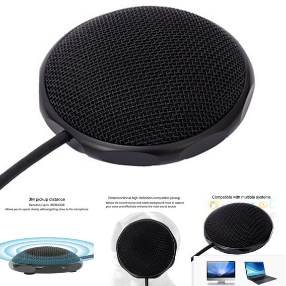 Cheers.US Microphone,Computer Mic Plug & Play Omnidirectional Condenser PC,Laptop Mics for Online Meeting/Class,Recording,Chatting