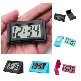 Digital Clock Table Car Dashboard Clock Wall Sticky and Stand
