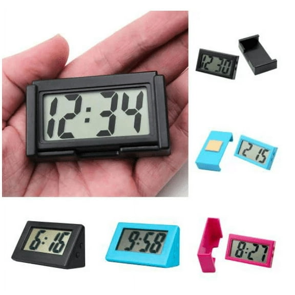 Cheers US Mini Car Clock Car Dashboard Clock Auto Car Truck Dashboard Time Vehicle Electronic Digital Clock Self Adhesive Bracket Digital Clock