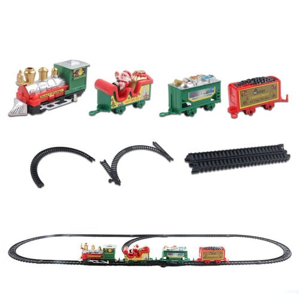 Cheers.US Mini Electric Train Set Toys for Boys and Girls Operated Small Classic Train Track Set