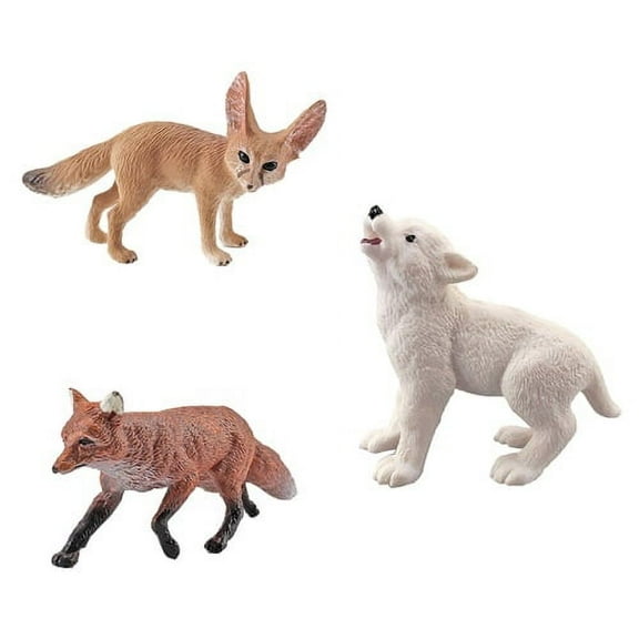 Cheers.US Miniature Animal Simulated Birthday Gift Desktop Decor Fox Maned Wolf Model Educational Toy, Realistic, Fine Workmanship for Children