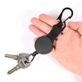 thumbnail image 1 of Cheers.US Multi-function Black Retractable Key Chain Keychain Anti-lost Outdoor Carabiner Heavy Duty Badge Holder Reel with Carabiner Wire Rope Bottle Opener, 1 of 5