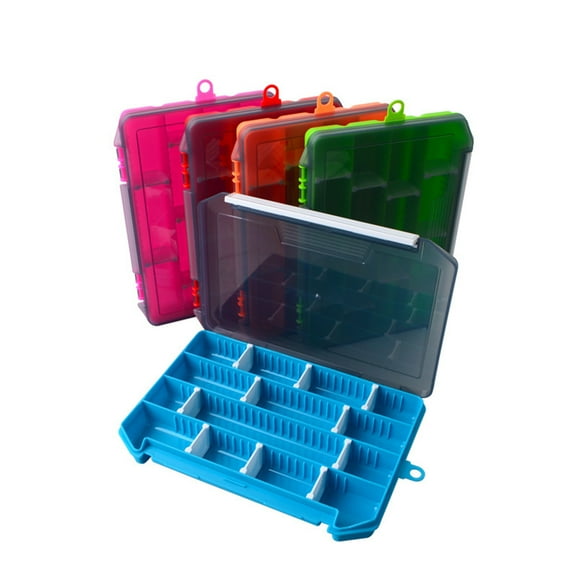 Cheers.US Multifunctional Compartments Fishing Lures Hooks Box Accessories Storage Fishing Tackle Box Organizer Container Tool for Outdoor Fishing