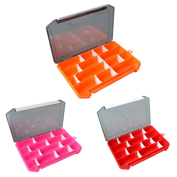 Cheers.US Multifunctional PP Plastic Fishing Tackle Accessory Box Fishing Lure Bait Hooks Storage Box Case Container Jewelry Making Findings Organizer Box Storage Container Case