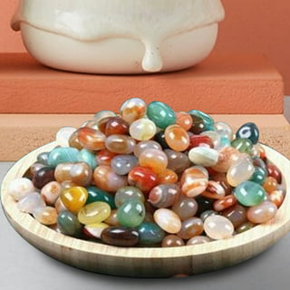 Center Drilled Pebbles 30 Pieces, Drilled Beach Stones, Stones for Crafts 