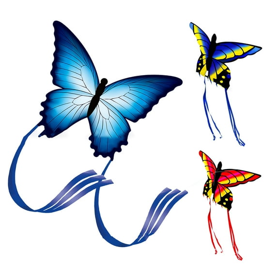 Cheers.US New Butterfly Huge Kite for Kids and Adults Easy to Fly Single Line String with Tail for Beach Trip Park Family Outdoor Games and Activities
