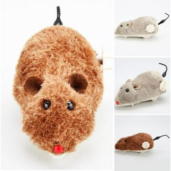 Cheers.US Our Pets Cat Toy Mouse Play Squeak Cat Toys for Indoor Cats Interactive Cat Toy,Mouse Animal Clockwork Wind Up Running Play Gift