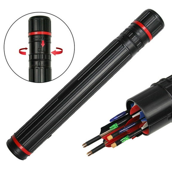 Cheers.US Outdoor Adjustable Telescopic Arrow Carrier Tube Hunting Archery Arrow Quiver Belt Shoulder Bag Holder Case